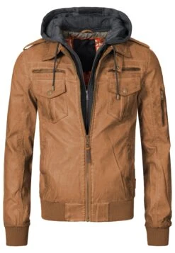 Indicode Jeans Aaron - Imitatieleren Jas - Brown -Algemene Winkel Voor Herenmode 13c7b5f328c74604be5ee8ce438ff0f2