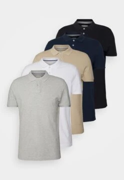 Pier One 5 Pack - Poloshirt - Black/Blue/Beige -Algemene Winkel Voor Herenmode 1508a6a79962429e9c36e47aa305965a