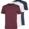 Pier One 3 Pack - T-Shirt Basic - Mottled Bordeaux/White/Blue -Algemene Winkel Voor Herenmode 1a1b68220b7042e3b86fe00c310634af