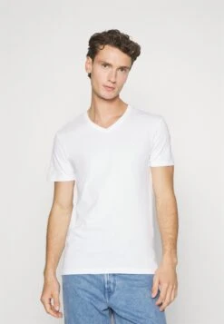 Pier One V Neck Bird Tonal 3 Pack - T-Shirt Basic - Light Brown/White/Dark Blue -Algemene Winkel Voor Herenmode 1f5463f9c0604b97998b18e77595bc5f