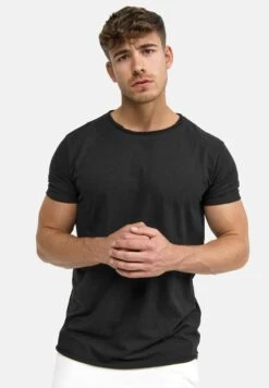 Indicode Jeans Wilbur - T-Shirt Print - Schwarz