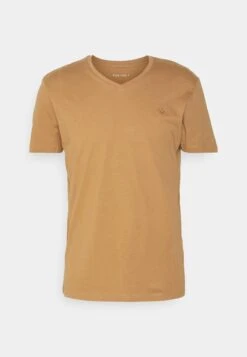 Pier One V Neck Bird Tonal 3 Pack - T-Shirt Basic - Light Brown/White/Dark Blue -Algemene Winkel Voor Herenmode 239be3f8d5344e18a078136b88ad5384