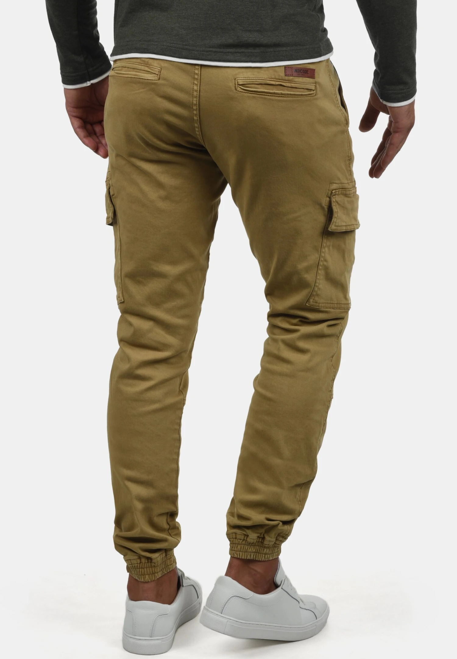 Indicode Jeans Idbromfield - Cargobroek - Olive 4 Indicode Jeans Idbromfield - Cargobroek - Olive - Afbeelding 2