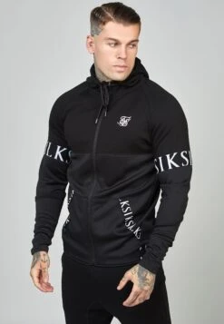 SikSilk Dynmic Zip Through Hoodie - Sweater Met Rits - Black