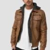 Indicode Jeans Aaron - Imitatieleren Jas - Brown -Algemene Winkel Voor Herenmode 3c59fb6b2d684e7da69488c5ff014f2d