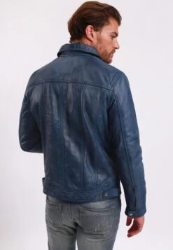 Lee Cooper Leren Jas - Vintage Blue -Algemene Winkel Voor Herenmode 3d2c83f9d7f146b2bd8299366bdf0bba