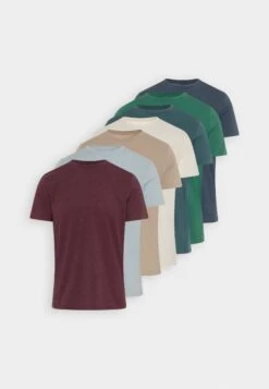 Pier One 7 Pack - T-Shirt Basic - Blue/Mottled Bordeaux/White -Algemene Winkel Voor Herenmode 40238aec486841c1aa91cee1f0bc607e