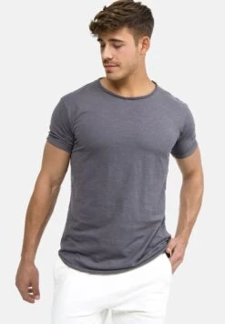 Indicode Jeans Wilbur - T-Shirt Print - Grau