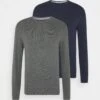 Pier One 2 Pack- Trui - Dark Blue/Mottled Dark Grey -Algemene Winkel Voor Herenmode 468e5906df344faab14665818a4f3a0f