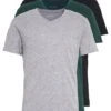 Pier One 3 Pack- T-Shirt Basic - Black, Grey, Green -Algemene Winkel Voor Herenmode 52134d96565747c2b7ae7569c6f97bb0