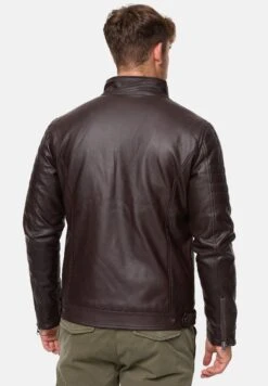 Indicode Jeans Brook - Imitatieleren Jas - Dark Brown -Algemene Winkel Voor Herenmode 5816a95a65f74415b5e0ed818f96b249