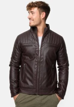 Indicode Jeans Brook - Imitatieleren Jas - Dark Brown -Algemene Winkel Voor Herenmode 69876b049d9c4813b7e1a1c6840af91b