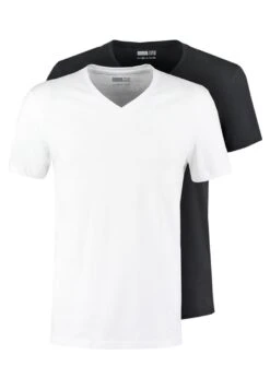 Pier One 2 Pack - T-Shirt Basic - White/Black -Algemene Winkel Voor Herenmode 7f713aa7d0cf4680ab0acb77eb634838