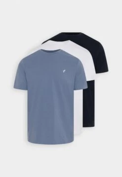 Pier One 3 Pack - T-Shirt Basic - White/Dark Blue/Blue -Algemene Winkel Voor Herenmode 8188735d5da04a0e90815cda0be953a7