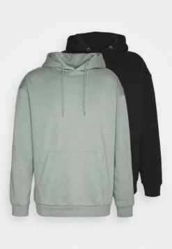 Pier One 2 Pack - Hoodie - Black/Green -Algemene Winkel Voor Herenmode 85f5b4590fc34612921bb7d5b165f88b