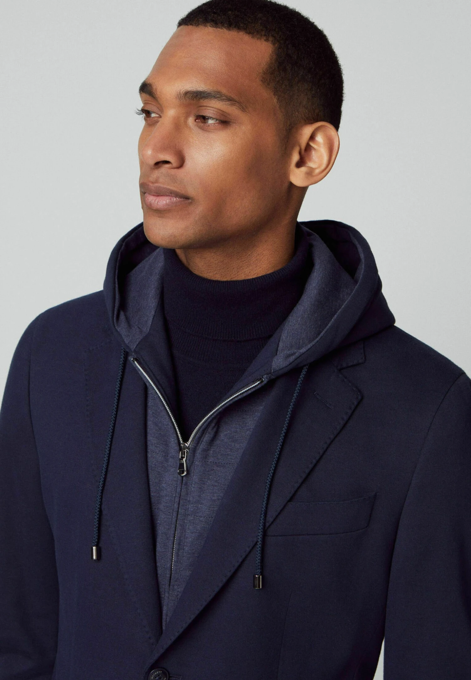 Hackett London Sports W Hooded Bib - Blazer - Navy Blue 6 Hackett London Sports W Hooded Bib - Blazer - Navy Blue - Afbeelding 4