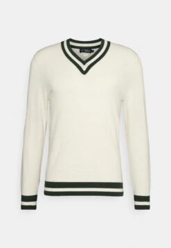 Hackett London Contrast Trim V Neck - Vest - Ecru/Green 10 Hackett London Contrast Trim V Neck - Vest - Ecru/Green -Algemene Winkel Voor Herenmode 96591502fd174943a30ecf07a9160992