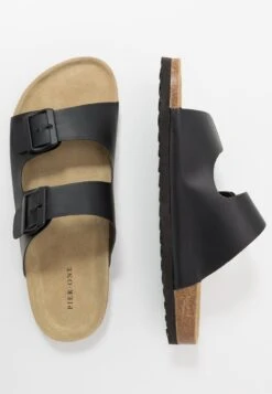 Pier One Unisex - Pantoffels - Black -Algemene Winkel Voor Herenmode a98de5f417bd4f57b176937b18a12ab7