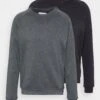 Pier One 2 Pack - Sweater - Black/Mottled Dark Grey -Algemene Winkel Voor Herenmode aac32521ee404b7f82fed2b996d01930