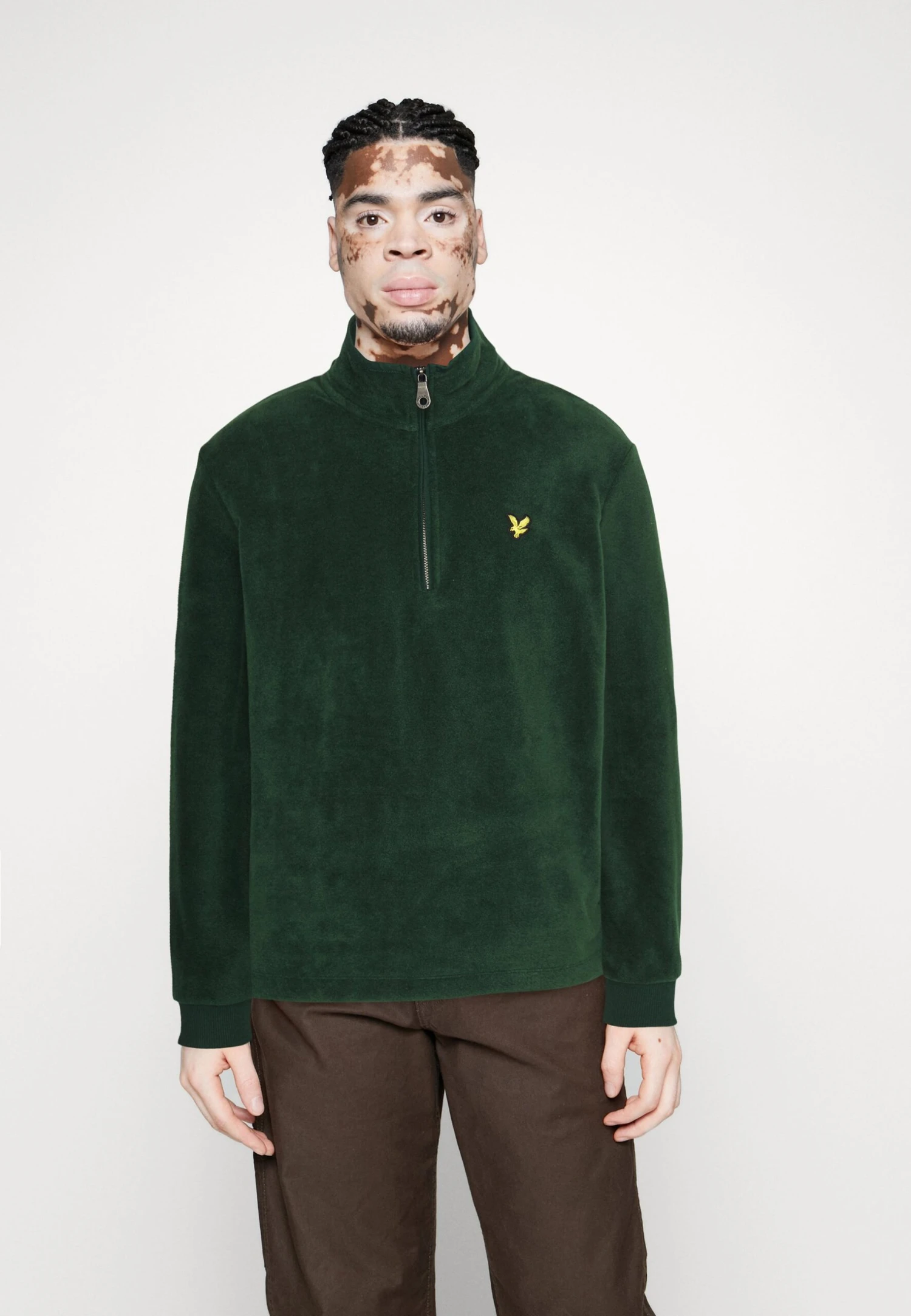Lyle & Scott Quarter Zip - Fleece Trui - Dark Green 3 Lyle & Scott Quarter Zip - Fleece Trui - Dark Green