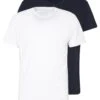 Pier One 2 Pack - T-Shirt Basic - White/Dark Blue -Algemene Winkel Voor Herenmode c317d65fe9bd4dd2b5dfb2c9aa92192f