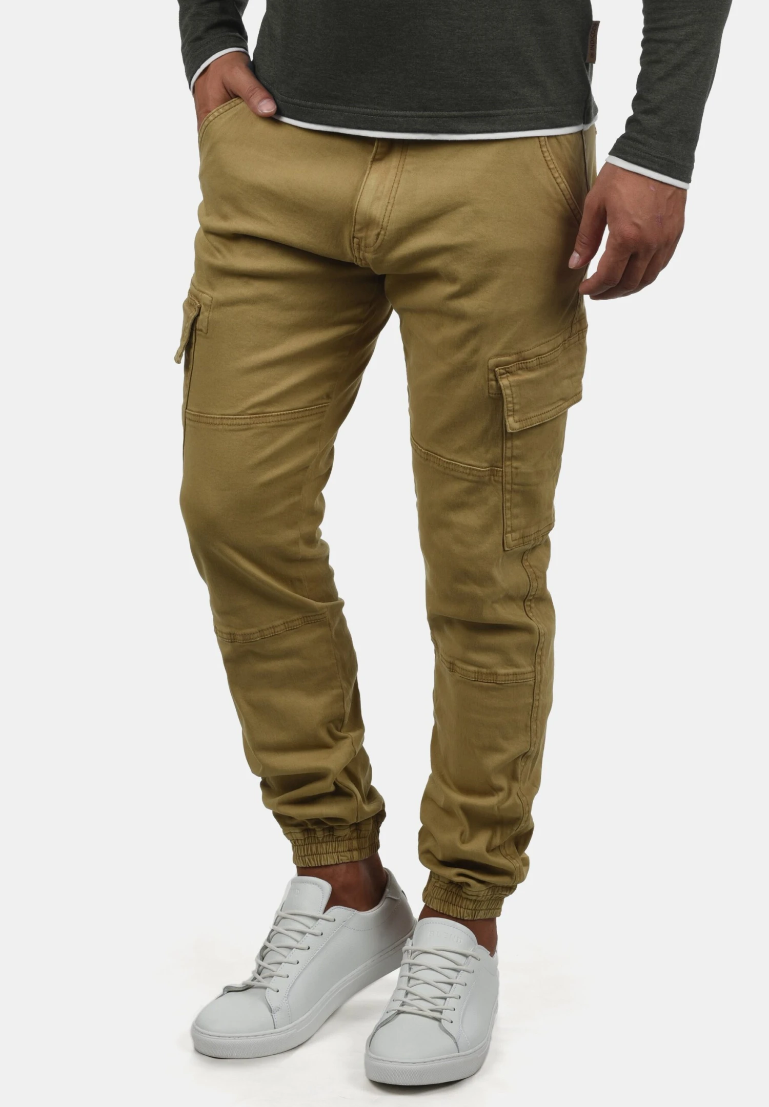 Indicode Jeans Idbromfield - Cargobroek - Olive 3 Indicode Jeans Idbromfield - Cargobroek - Olive