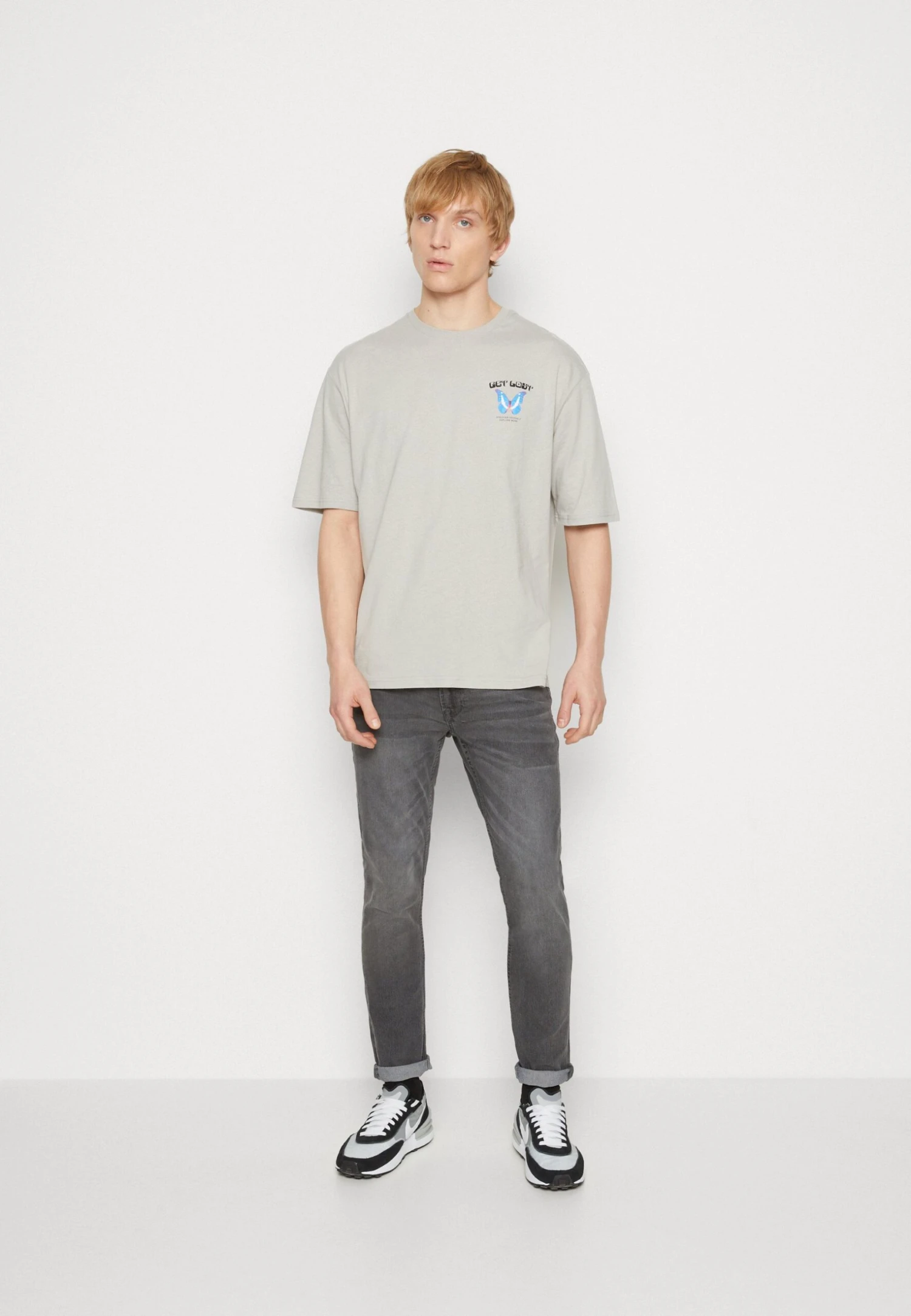 YOURTURN Get Lost Tee Unisex - T-Shirt Print - Grey 4 YOURTURN Get Lost Tee Unisex - T-Shirt Print - Grey - Afbeelding 2