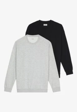 YOURTURN Unisex 2 Pack - Sweater - Black/Mottled Light Grey -Algemene Winkel Voor Herenmode ca48994b3c274aa685423dccdbfee630