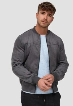 Indicode Jeans Imitatieleren Jas - Raven