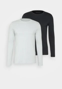 Pier One 2 Pack - Longsleeve - Light Blue/Dark Blue -Algemene Winkel Voor Herenmode dc80738cde5f4337a9bcdc73cf9d8dc9