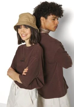 YOURTURN Unisex - T-Shirt Print - Dark Brown -Algemene Winkel Voor Herenmode ed0047be63e54a299600a138edfa9bf3