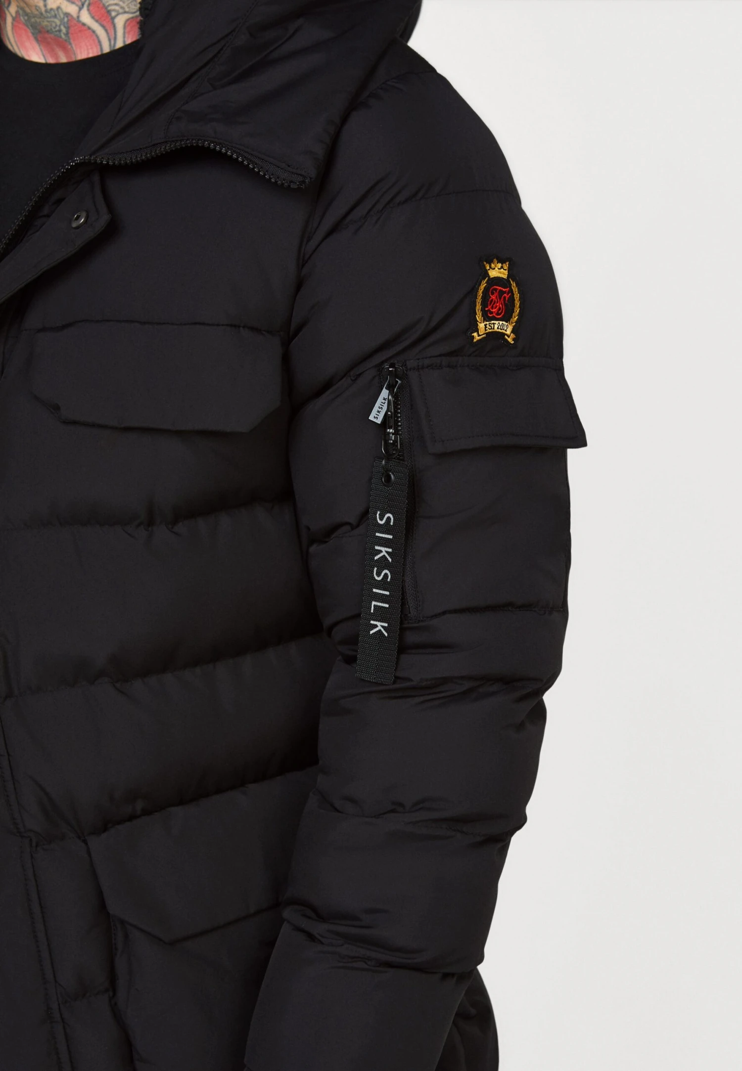 SikSilk Parka Coat - Winterjas - Black 6 SikSilk Parka Coat - Winterjas - Black - Afbeelding 4
