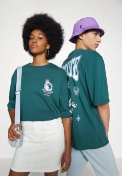 YOURTURN Unisex - T-Shirt Print - Dark Green -Algemene Winkel Voor Herenmode fe5ef4cb5395447e83c346caef2d848b